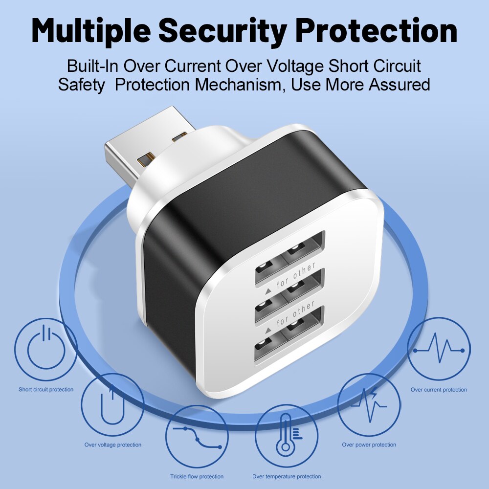 Electronics Gadgets For Car - 3-poorts USB-slotsadapter USB 3 in 1