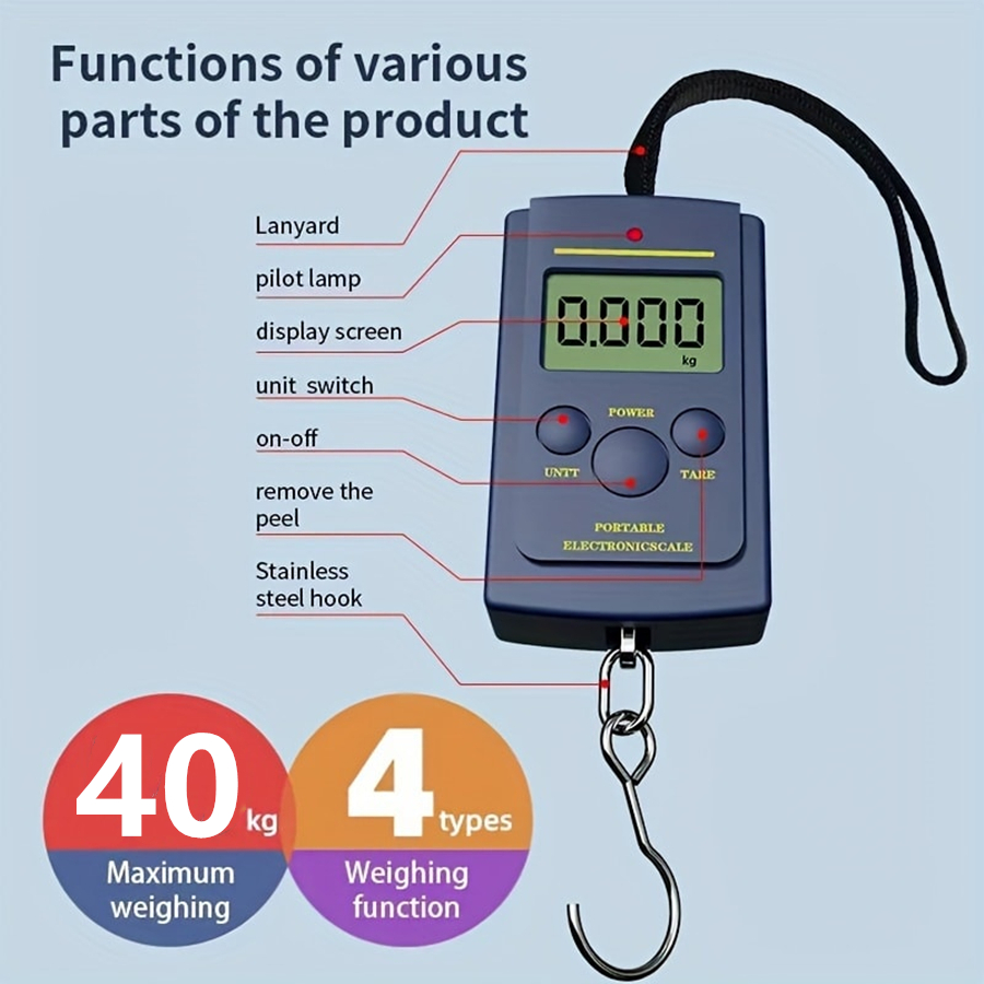 Gadgets For Electronics - 40kg multifunctionele mini elektronische digitale draagbare