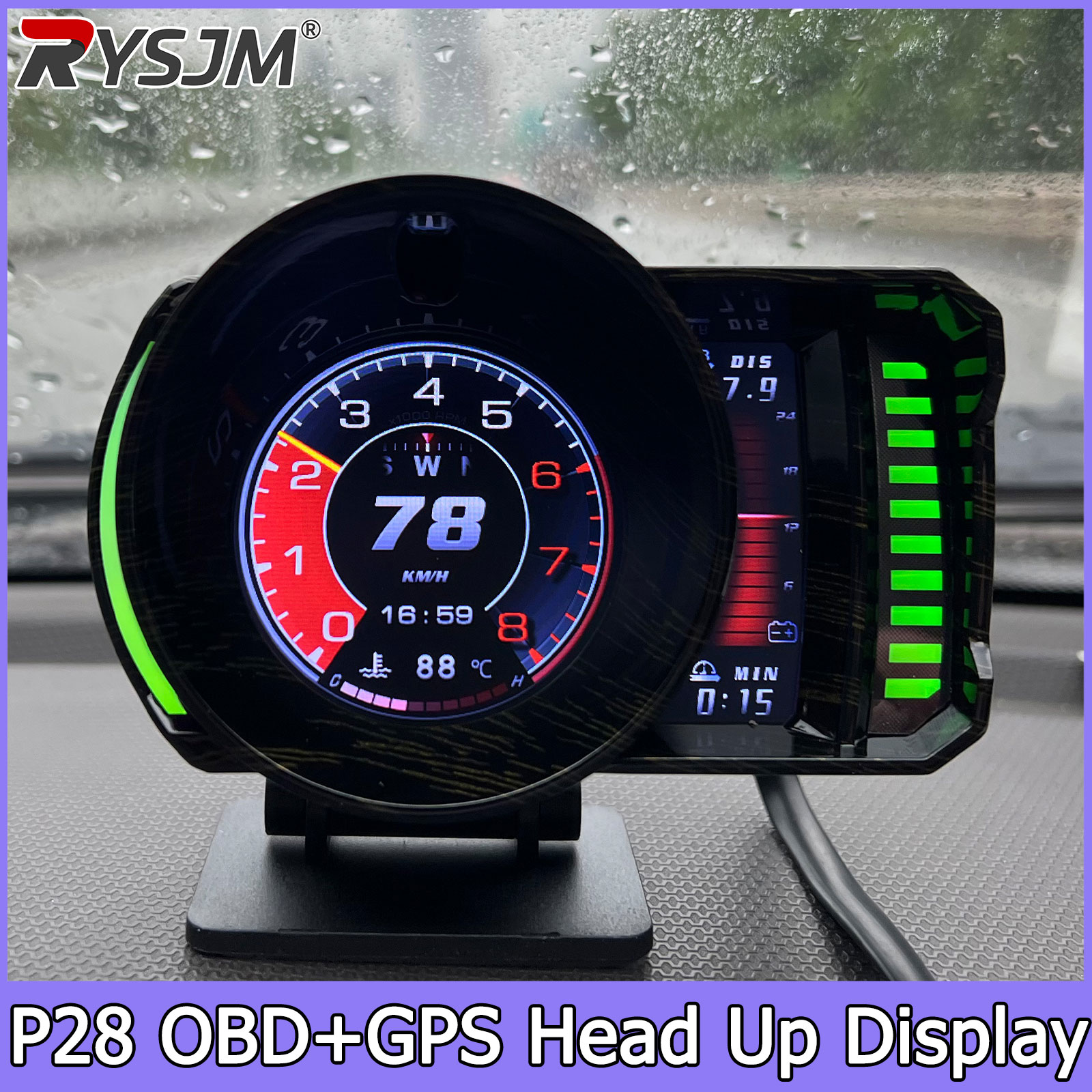 Electronics Gadgets For Car - P28 OBD2 GPS Dubbele Systemen Meter