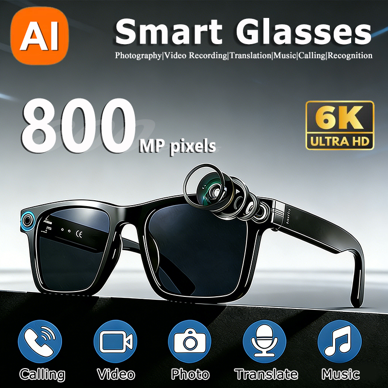Smart Glasses Ar - 6K HD AI Camera Bril 800MP